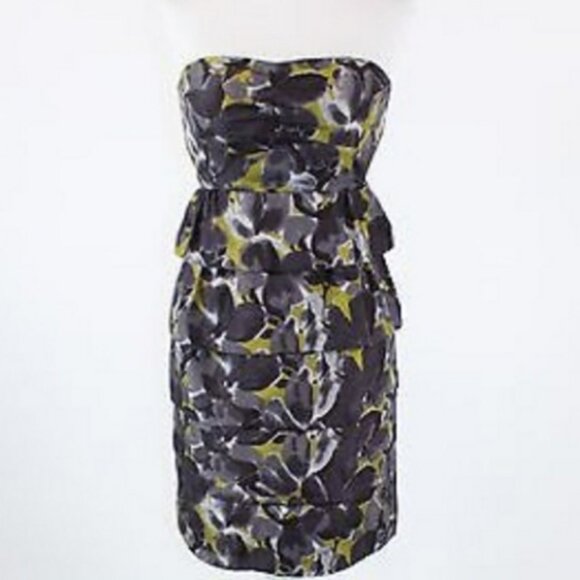 J. CREW Strapless Silk Shell Dress 8 - Picture 1 of 7